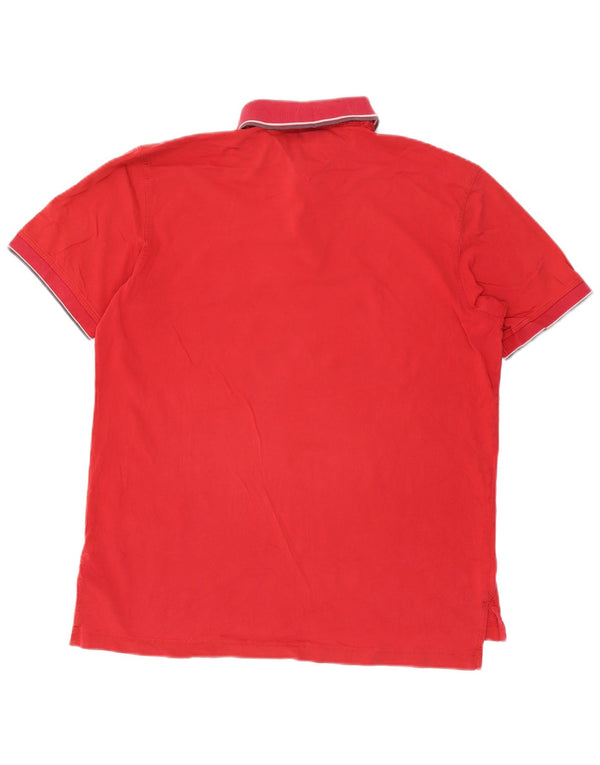 Camisa polo masculina Tommy Hilfiger grande algodão vermelho
