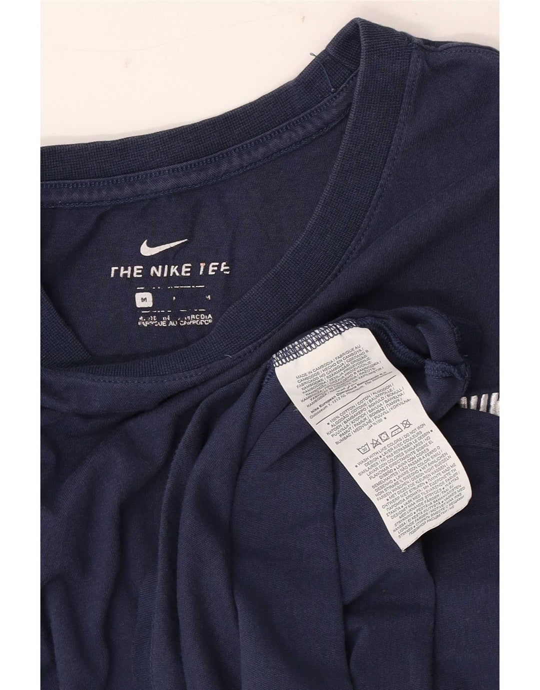 T-shirt da uomo Nike Top in cotone blu navy medio