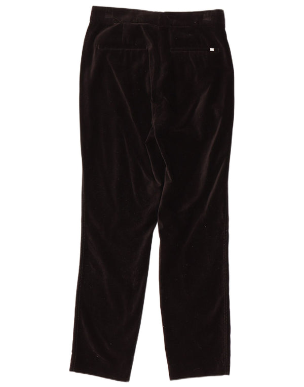 Massimo Dutti Pantalon chino slim en velours pour femme EU 38 Small W28 L28 Noir
