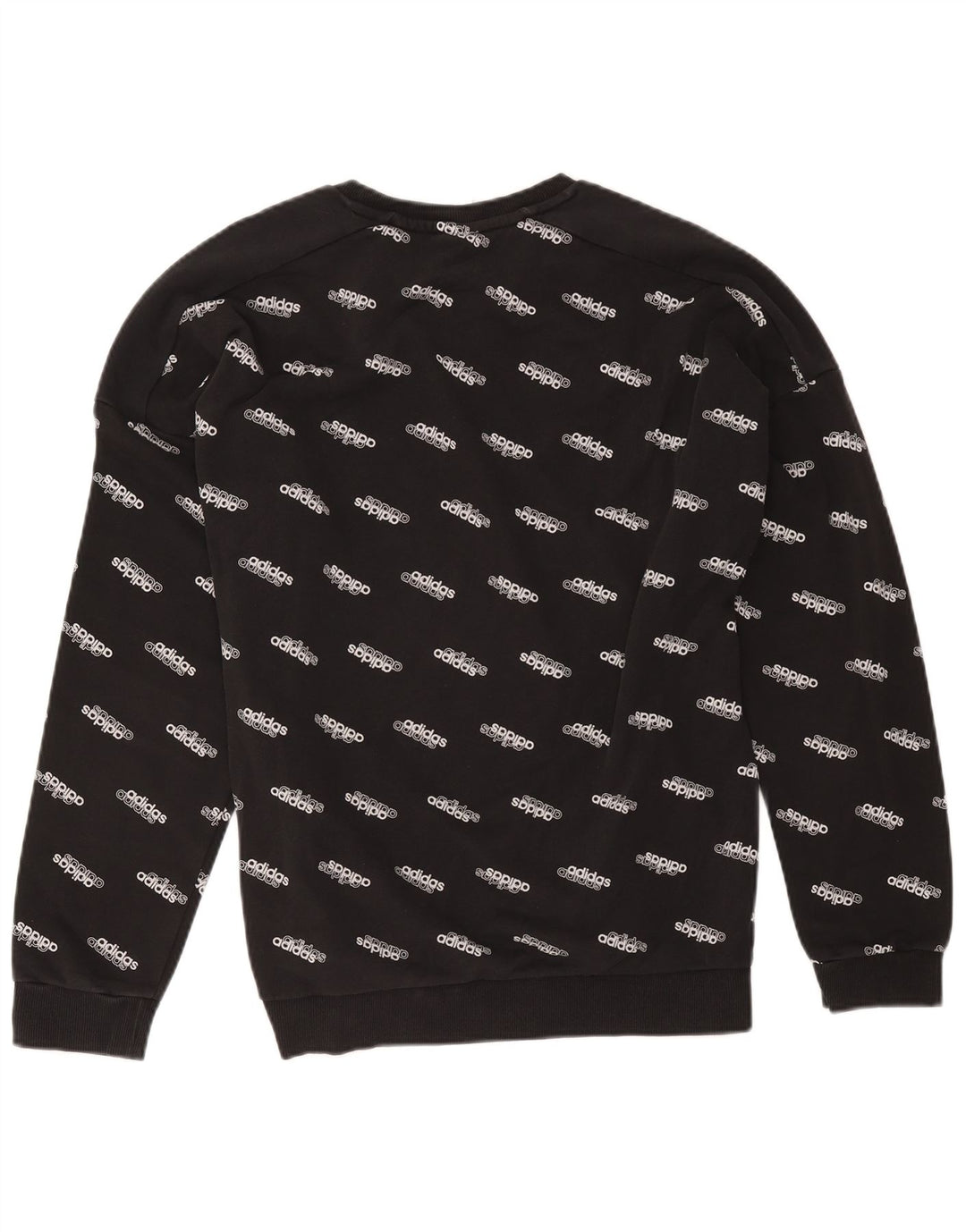 Adidas Mens Graphic Sweatshirt Jumper Large Black Cotton