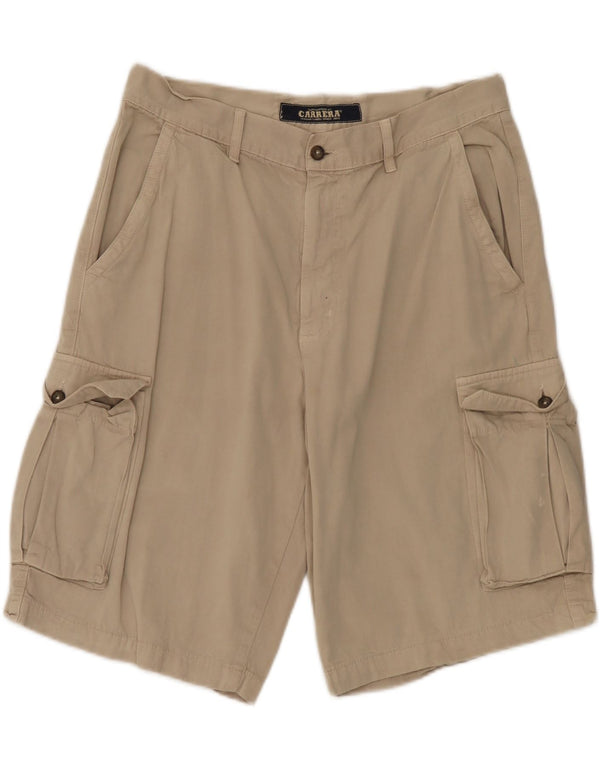 Carrera Mens Cargo Shorts IT 50 Large W34  Beige Cotton