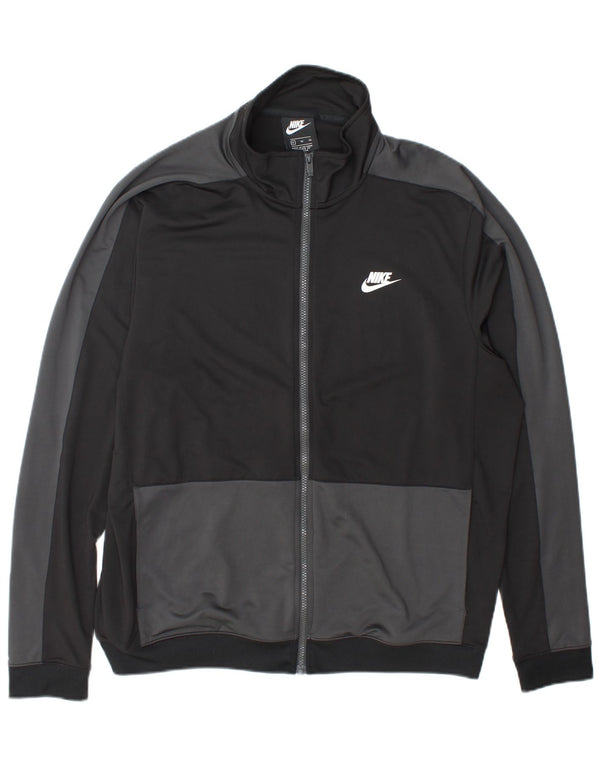 Giacca da tuta da uomo Nike XL in poliestere color block nero
