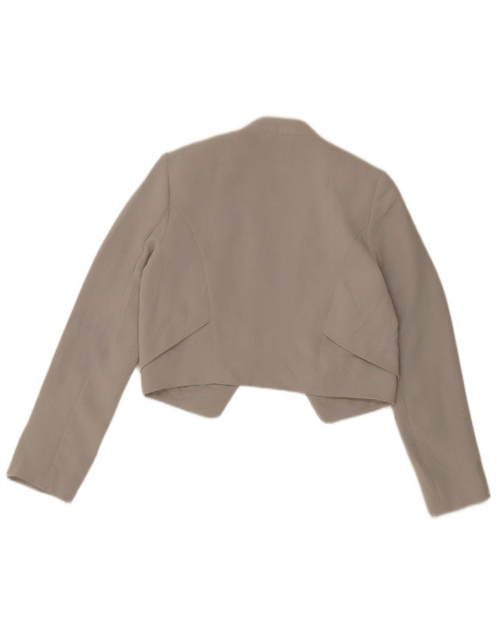 Topshop Womens Bolero Jacket UK 8 Small  Grey Polyester