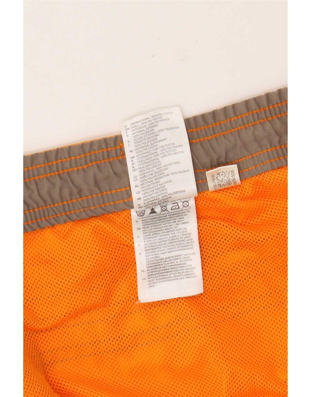 Adidas Mens Graphic Swimming Shorts 2XL Orange Colourblock Polyester