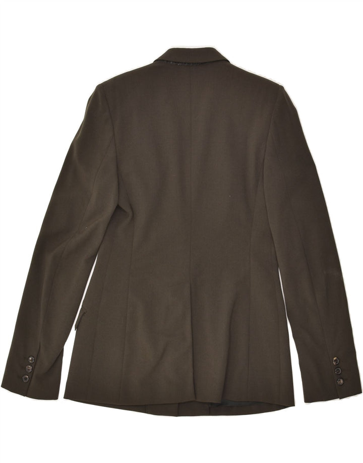 OLIVER Womens 1 Button Blazer Jacket IT 42 Medium Grey Wool | Vintage Oliver | Thrift | Second-Hand Oliver | Used Clothing | Messina Hembry 