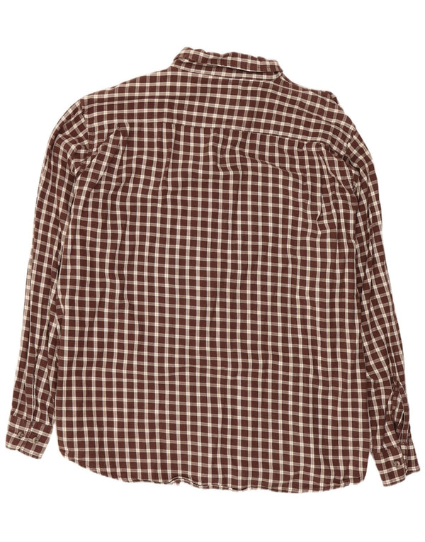 Camicia da uomo in flanella Wrangler XL in cotone a quadri marrone