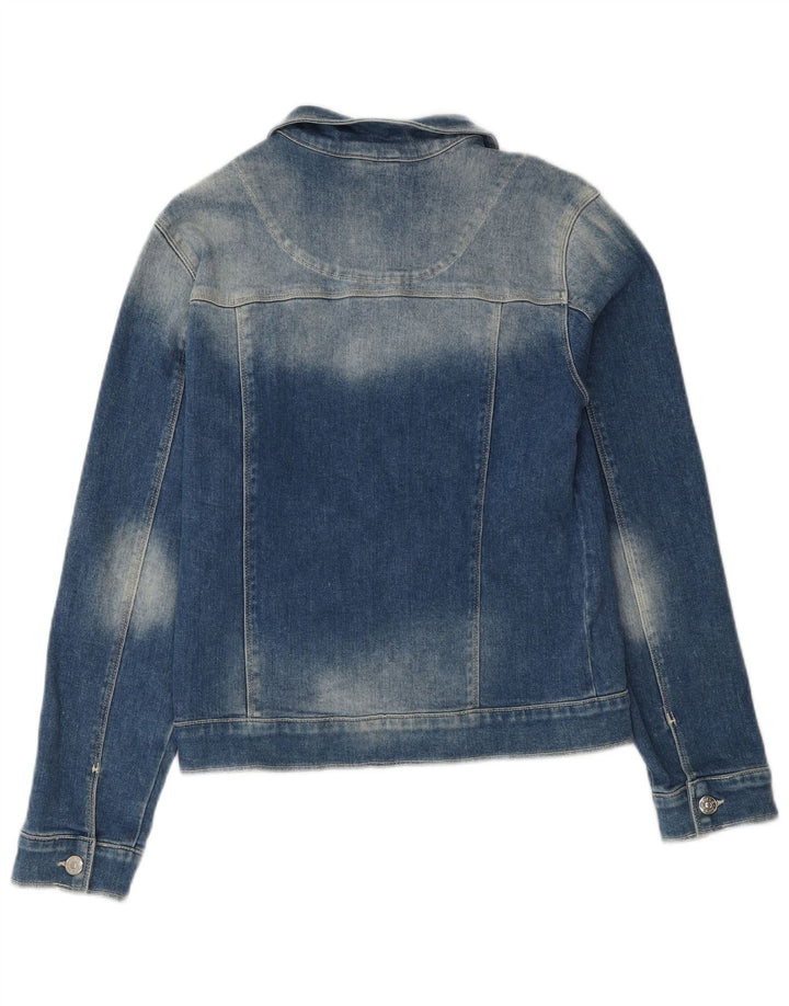 RIFLE Boys Distressed Denim Jacket 13-14 Years Blue Cotton
