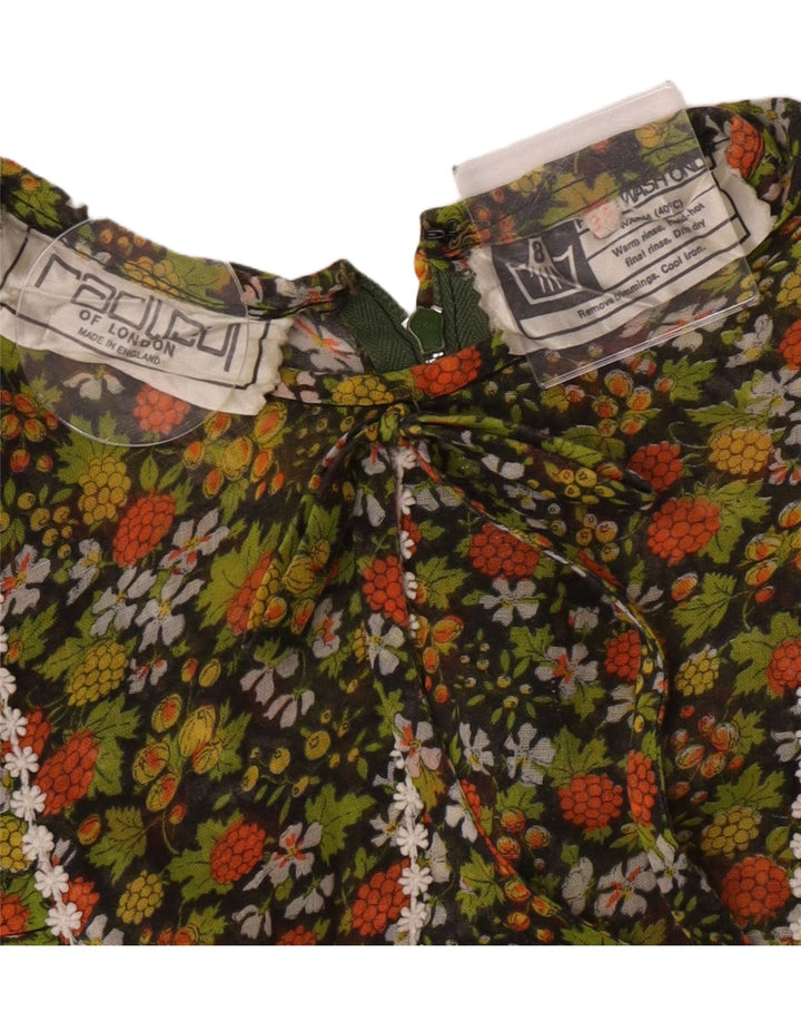 Radley Womens Maxi Dress EU 38 Medium Green Floral