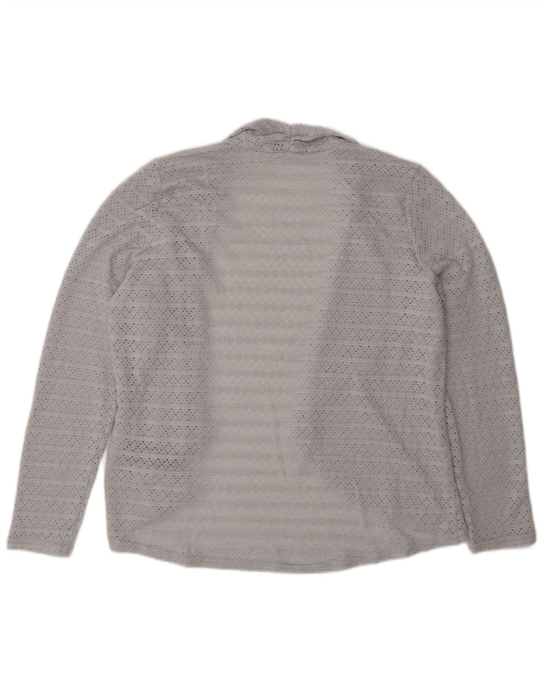 Oasis Womens Open Cardigan Top UK 12 Mittelgraues Polyester