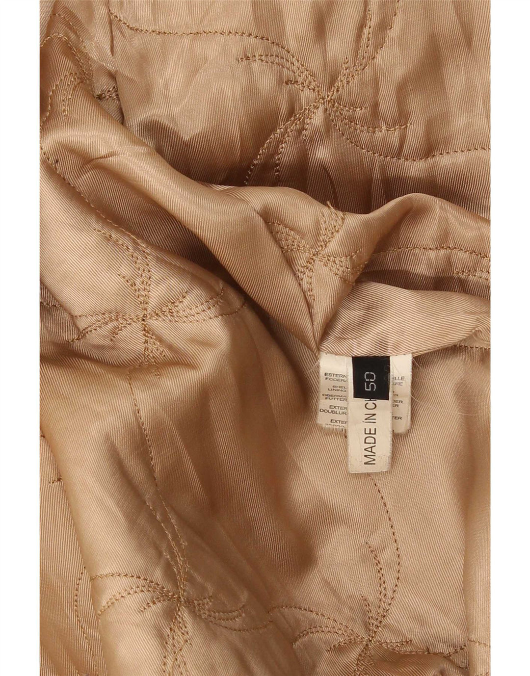 Cappotto in pelle vintage da donna EU 50 3XL Beige classico