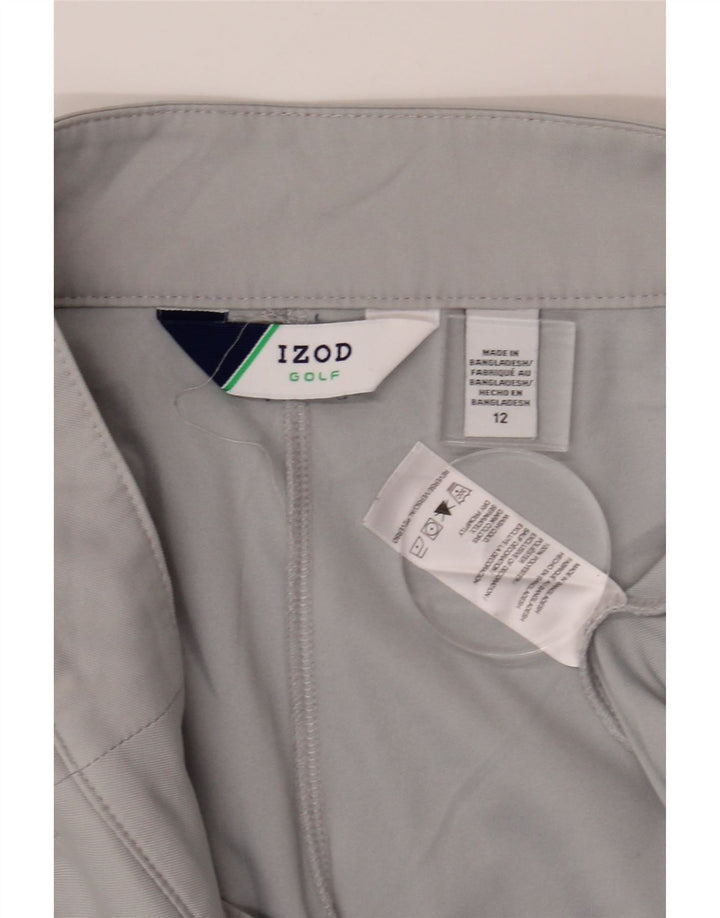 IZOD Womens Golf Mini Skirt US 12 Large W34 Grey Polyester Vintage Izod and Second-Hand Izod from Messina Hembry 