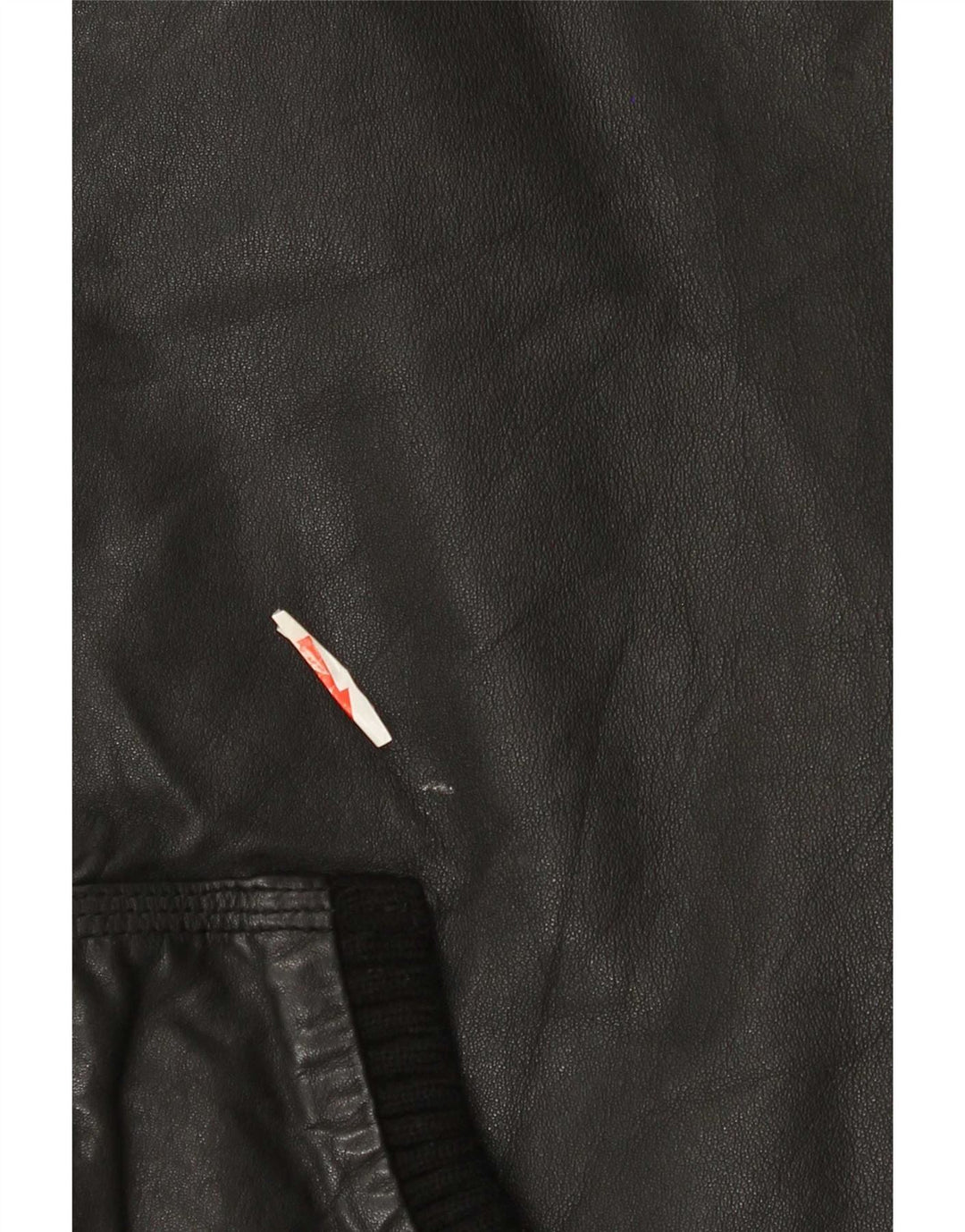 Superdry Mens Military Hooded Leather Jacket UK 38 Medium Black