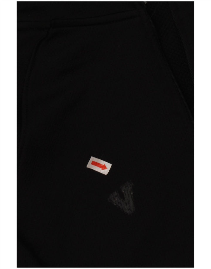 Russell Athletic Mens Zip Neck Top Long Sleeve Medium Black Polyester
