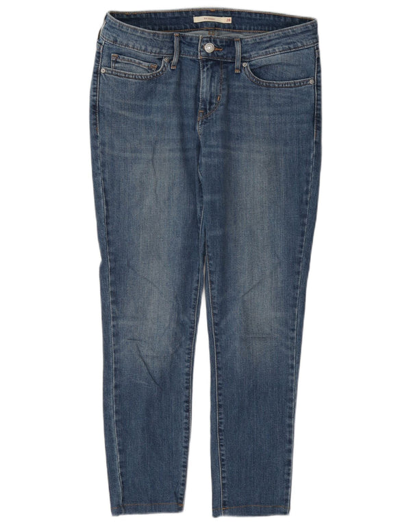 Levi's Damen 711 Skinny Jeans W28 L27 Blaue Baumwolle