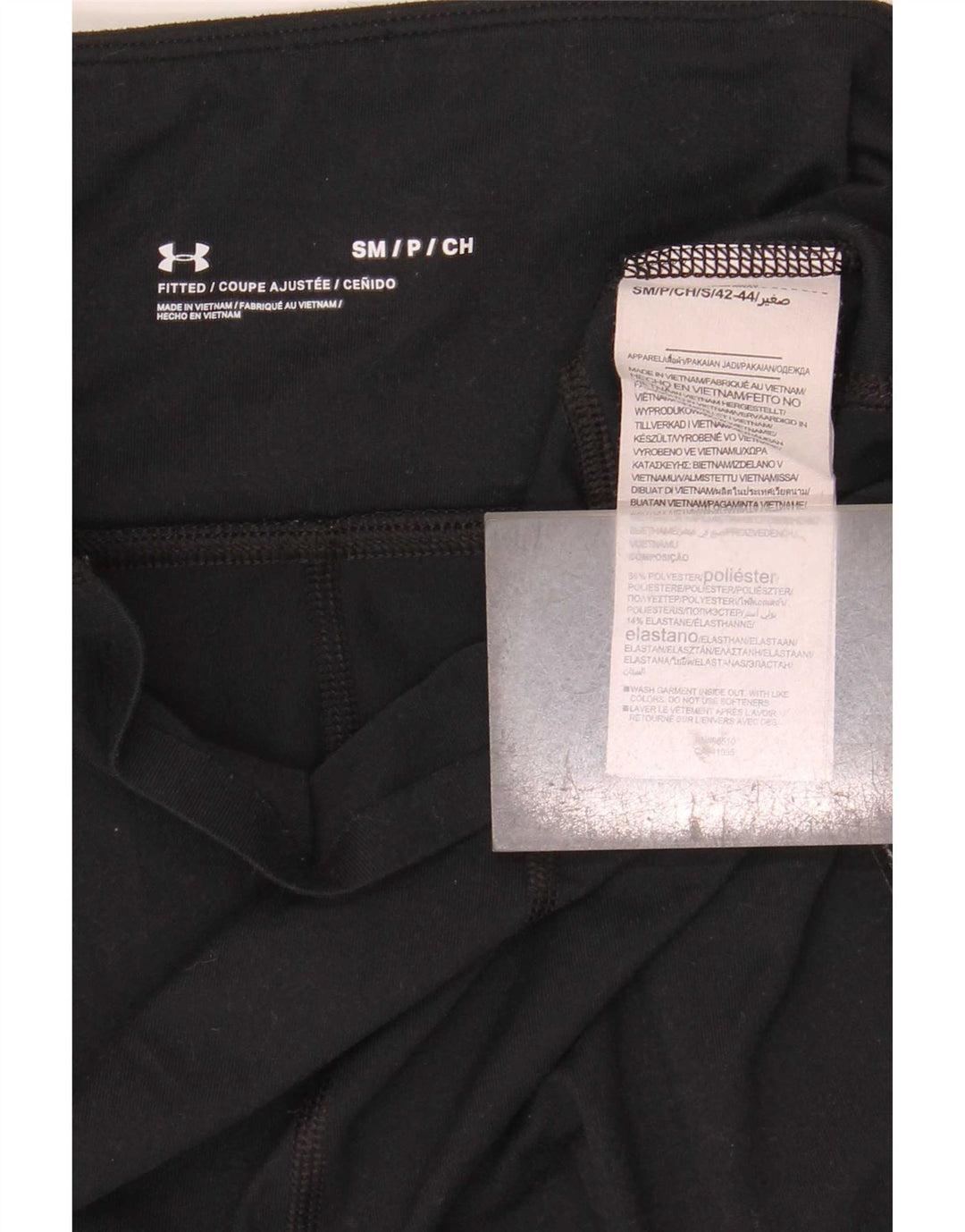 Under Armour Damen Leggings UK 10 Small Schwarz Colourblock Polyester