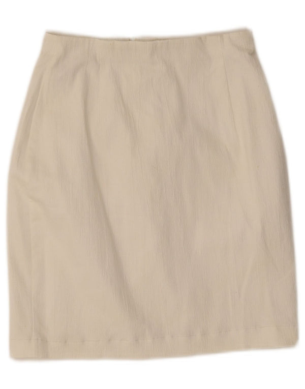 Marks & Spencer Womens Mini Pencil Skirt UK 10 Small W25 White Polyester