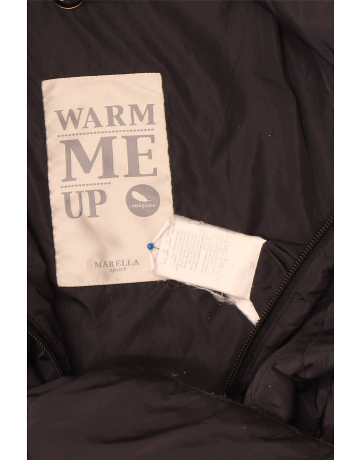 Marella Womens Sport Padded Coat UK 14 Large Black Polyamide