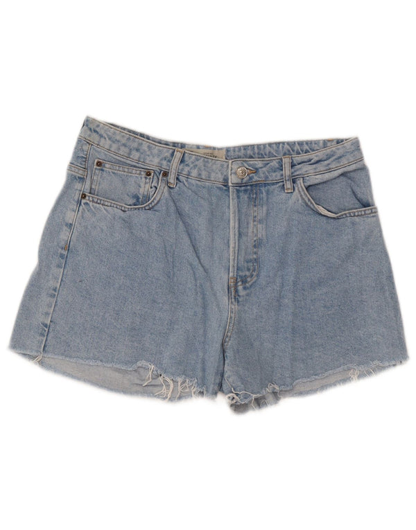 Topshop Womens Ashley Denim Shorts UK 14 Large W32  Blue Cotton