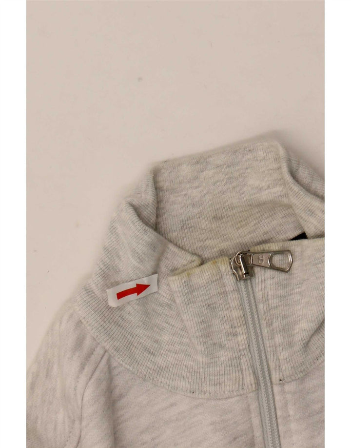 Champion Womens Heritage Fit Tracksuit Top Jacket UK 14 Medium Grey Flecked