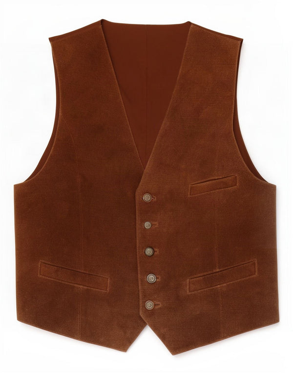 Gilet da uomo C&A XL in pelle marrone
