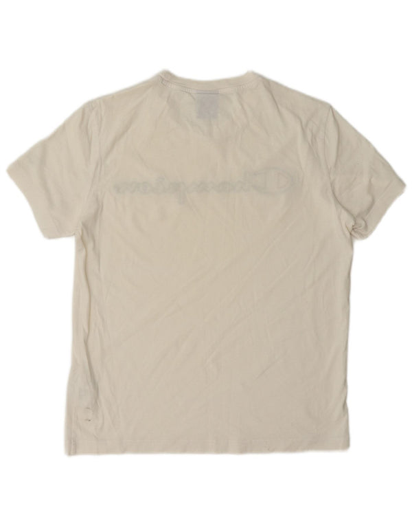 Champion T-Shirt Graphique Homme Blanc XS Coton