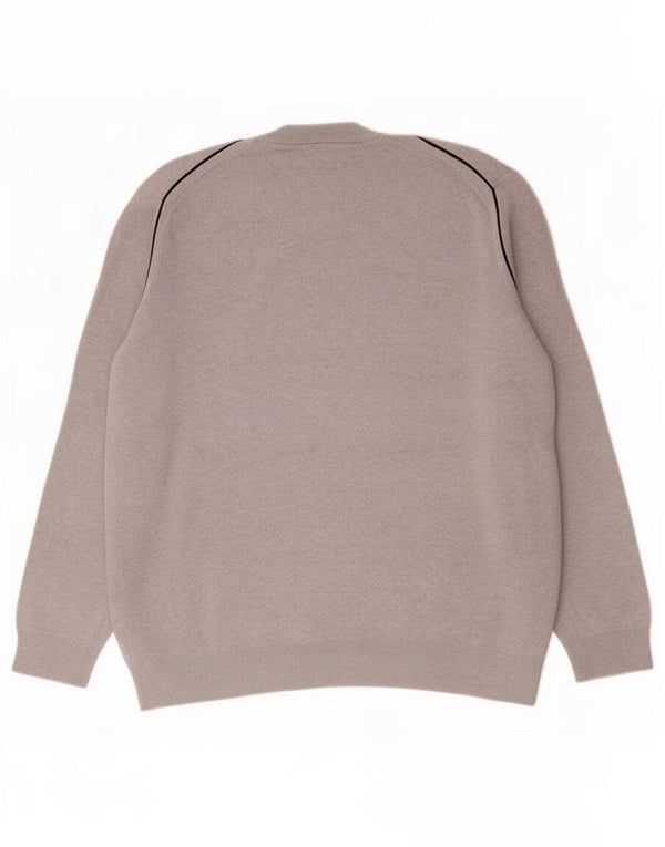 Lacoste Herren-Pullover mit Rundhalsausschnitt, Größe 7 2XL, graue Baumwolle