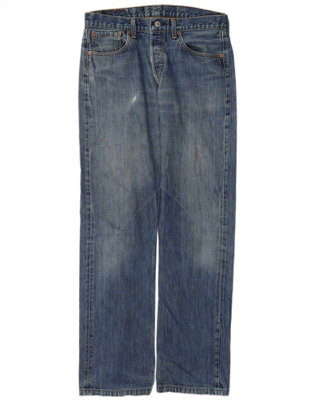 Levi's Herre 501 lige jeans W33 L36 blå bomuld