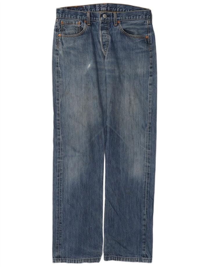 Levi's Herre 501 lige jeans W33 L36 blå bomuld