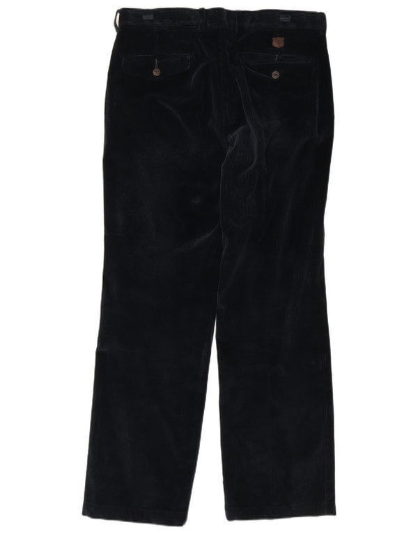 Marks & Spencer Mens Blue Harbour Straight Corduroy Παντελόνι W34 L29 Navy