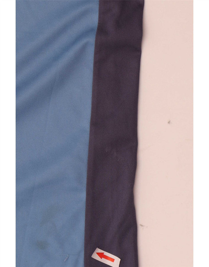 Lotto Mens Zip Neck Polo Shirt XL Blue Colourblock Polyester