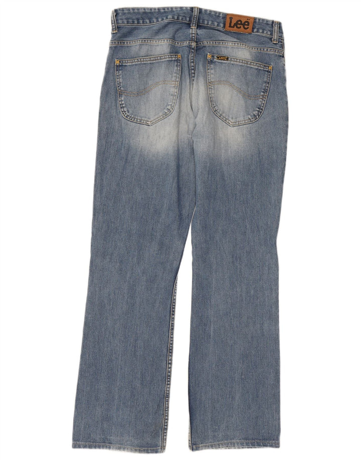 Lee Mens Straight Jeans W32 L33 Blue Cotton