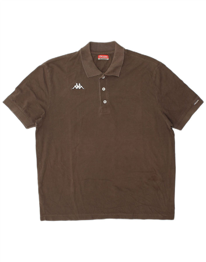 Polo Kappa da uomo XL Marrone