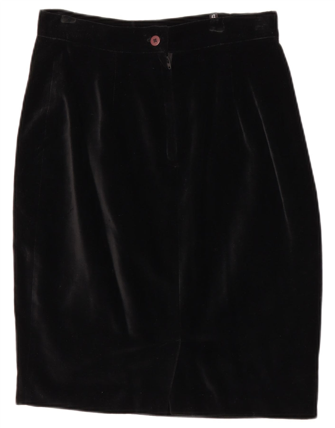 Superior dame 4 knap velour 2 dele nederdel sæt IT 42 Medium W28 Sort