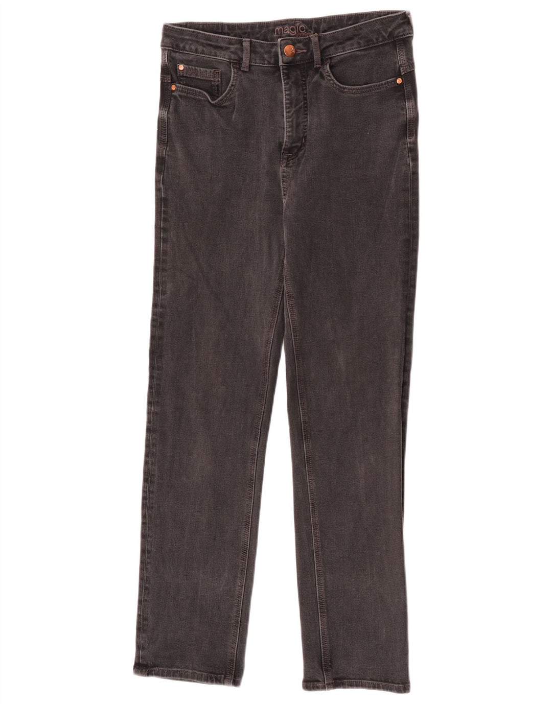 Marks & Spencer Dame Slim Jeans UK 12 Medium W30 L28 Sort Bomuld