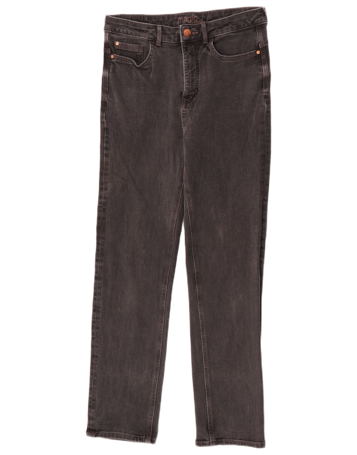 Marks & Spencer Dame Slim Jeans UK 12 Medium W30 L28 Sort Bomuld