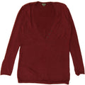 EDDIE BAUER Womens Seattle V-Neck Jumper Sweater UK 10 Small Maroon Vintage Eddie Bauer and Second-Hand Eddie Bauer from Messina Hembry 