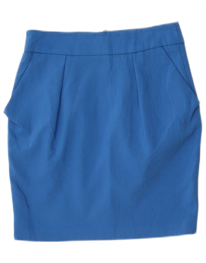 Zara Mini-nederdel til kvinder, lille W26 blå polyester