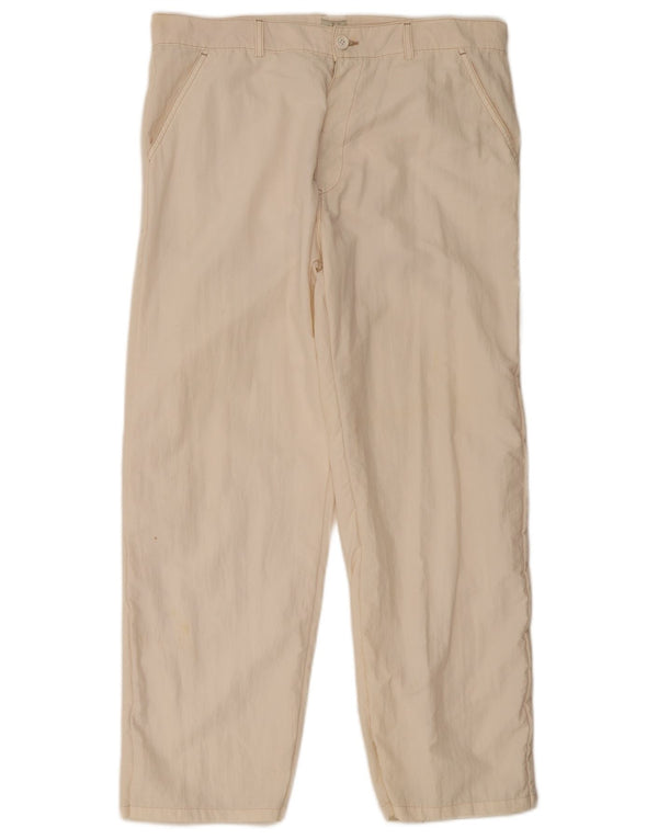Calvin Klein Mens Straight Chino Trousers W36 L30 White Nylon