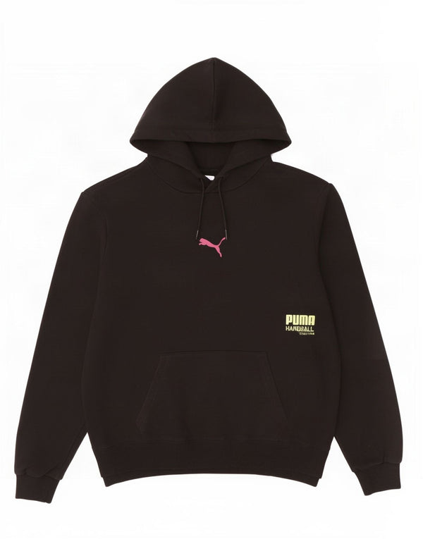 Felpa con cappuccio da uomo Puma Large in cotone nero