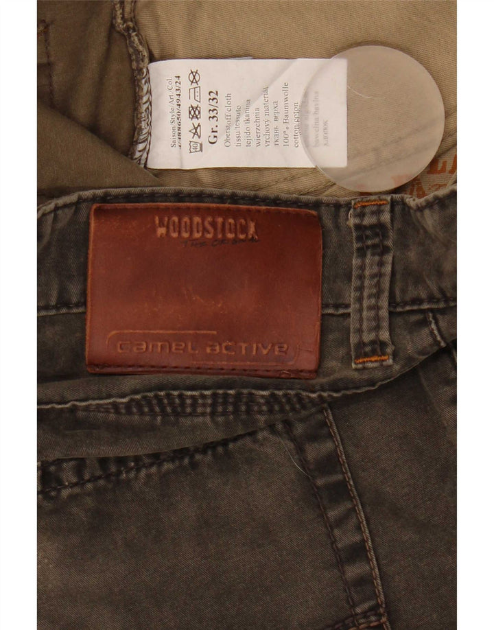 Camel Active Mens Straight Jeans W33 L32 Khaki Cotton