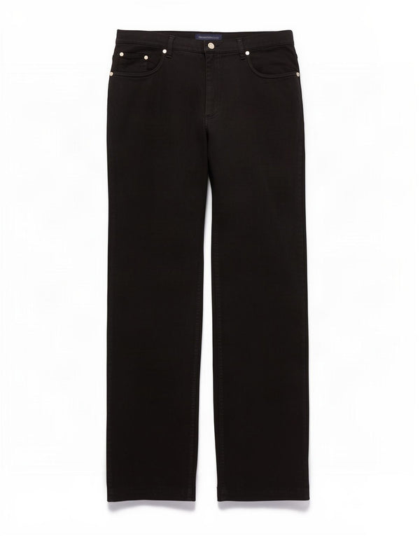 Jeans Straight Uomo Trussardi W32 L34 Cotone Nero