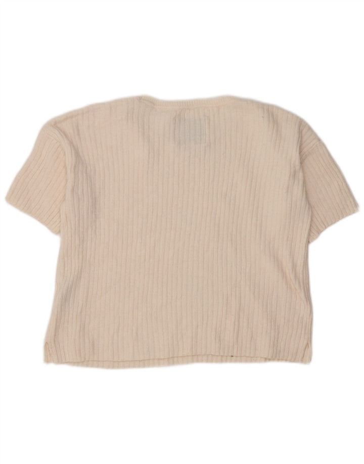 Jack Wills Womens Blouse Top UK 10 Small Off White Polyester