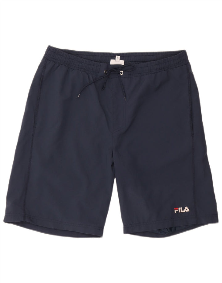 Fila Mens Sport Shorts Large Navy Blue Polyester
