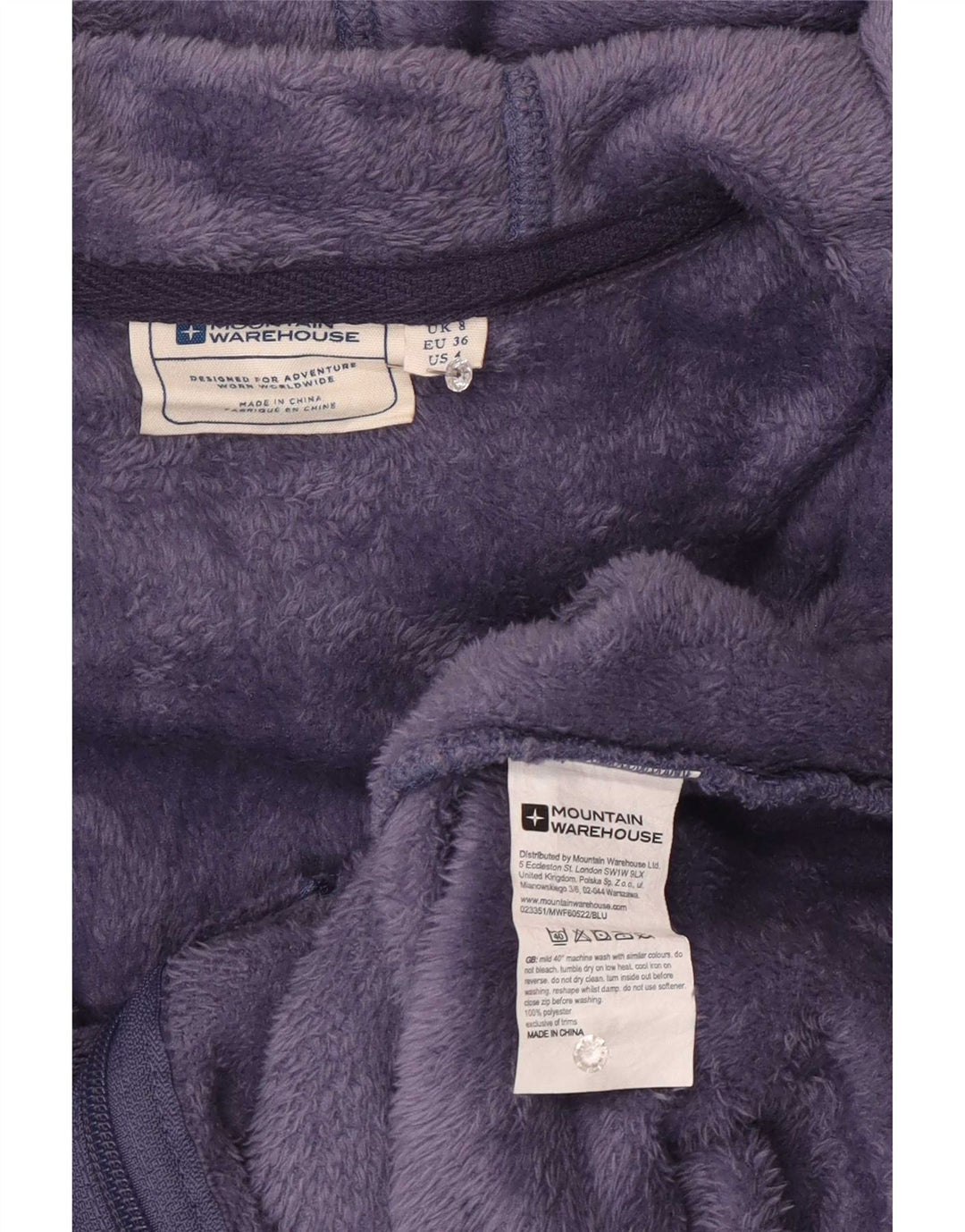 Giacca in pile con cappuccio da donna Mountain Warehouse UK 8 Small Viola Poliestere