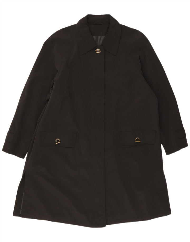Hamells Womens Loose Fit Overcoat UK 12 Medium Black Polyester Classic