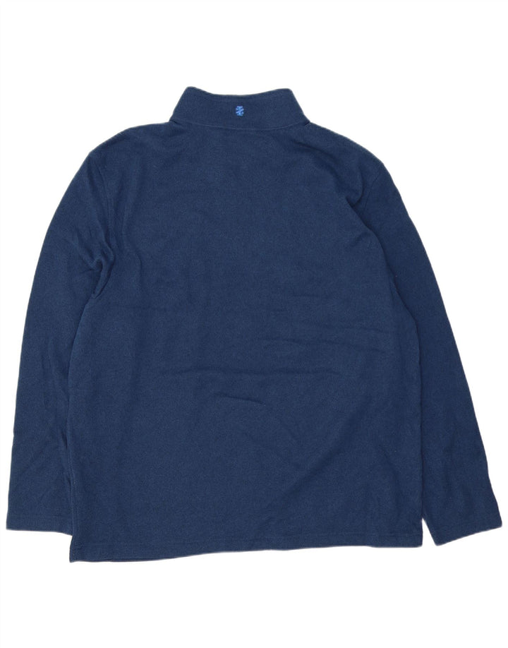 Felpa da uomo con zip e collo IZOD 2XL poliestere screziato blu navy