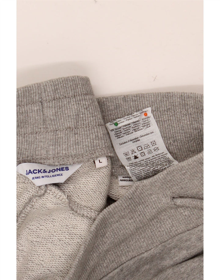 JACK & JONES Sportsshorts til mænd, store grå bomuld