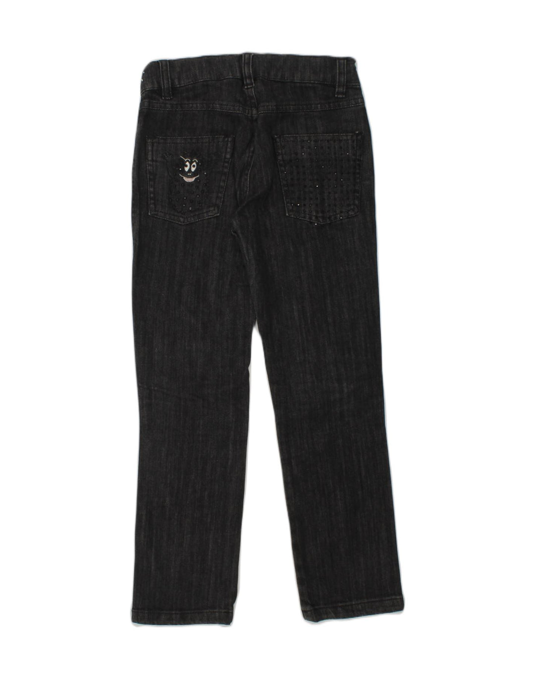 LAURA BIAGIOTTI Girls Slim Jeans 5-6 Years W22 L20 Black Cotton | Vintage Laura Biagiotti | Thrift | Second-Hand Laura Biagiotti | Used Clothing | Messina Hembry 