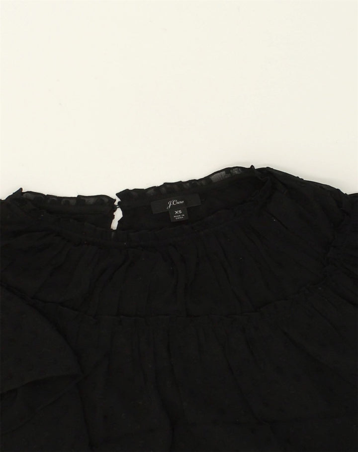 J. CREW Womens Loose Fit Short Sleeve Blouse Top UK 6 XS Black Polka Dot | Vintage J. Crew | Thrift | Second-Hand J. Crew | Used Clothing | Messina Hembry 