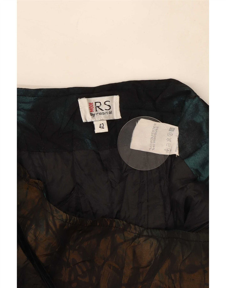 Vintage kvinders abstrakt mønster lagdelt nederdel IT 42 Large W32 Flerfarvet